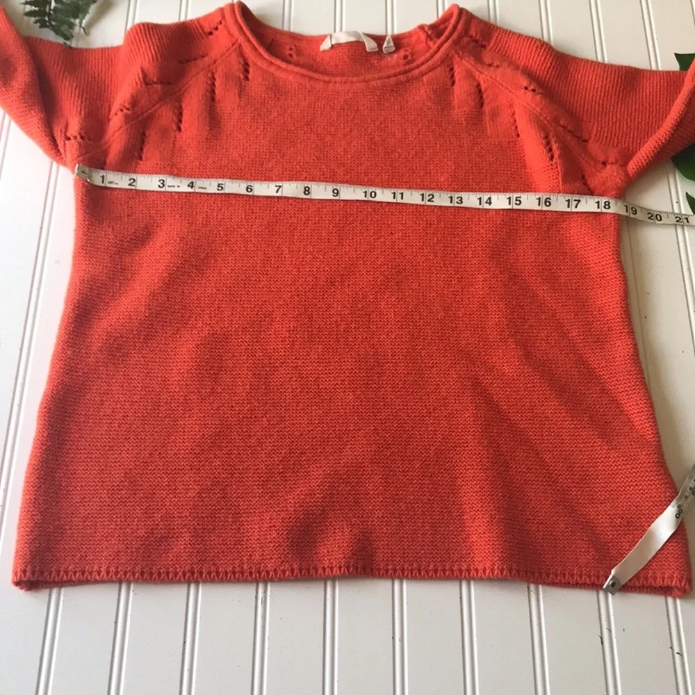 Soft surroundings wool blend sweater orange - Picture 2 of 7
